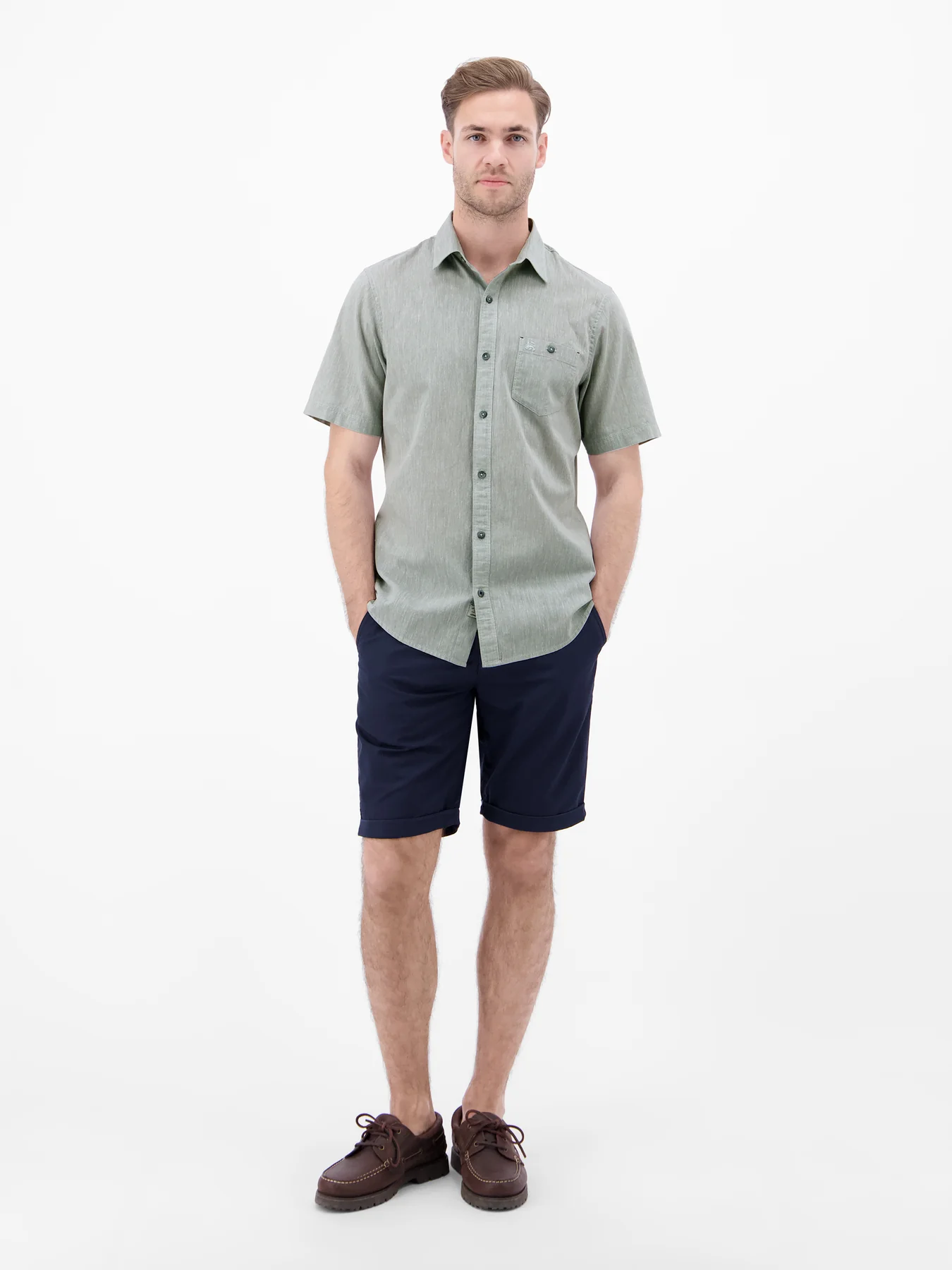 Lerros Leinenmix Hemd - Storm Grey