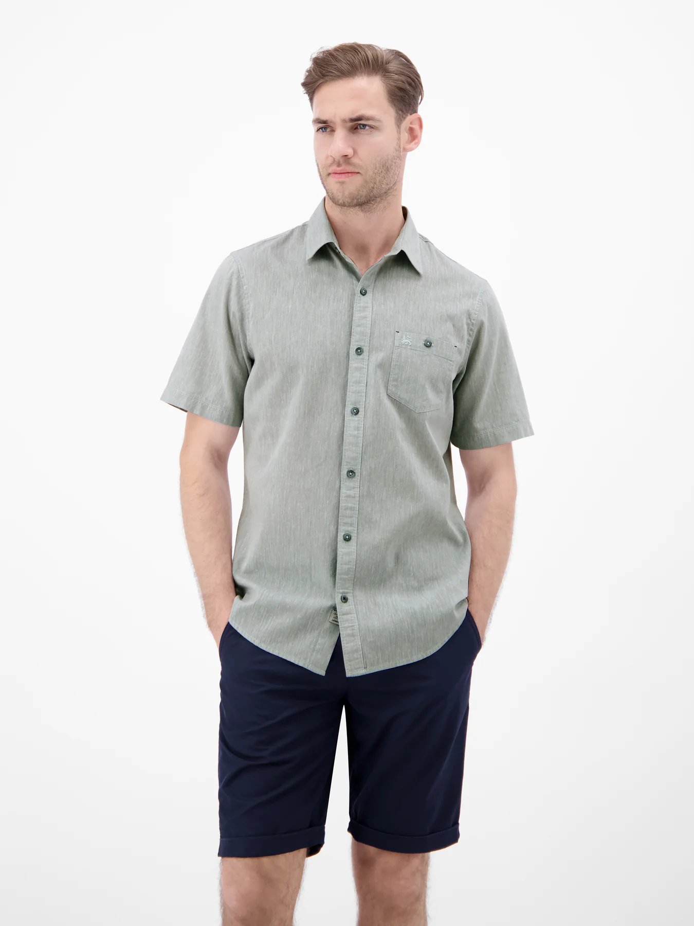 Lerros Linen Blend Shirt - Storm Grey
