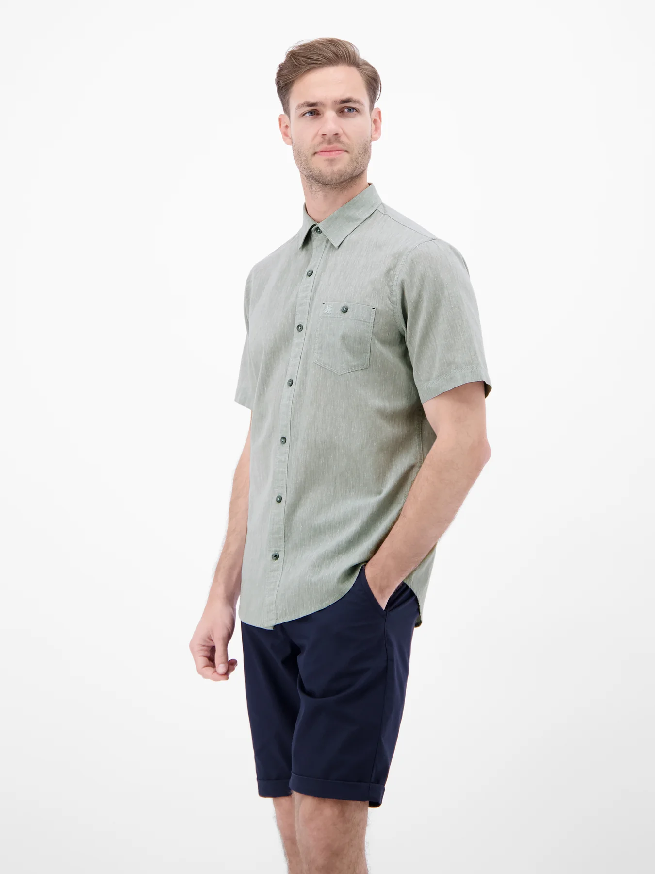 Lerros Linen Blend Shirt - Storm Grey