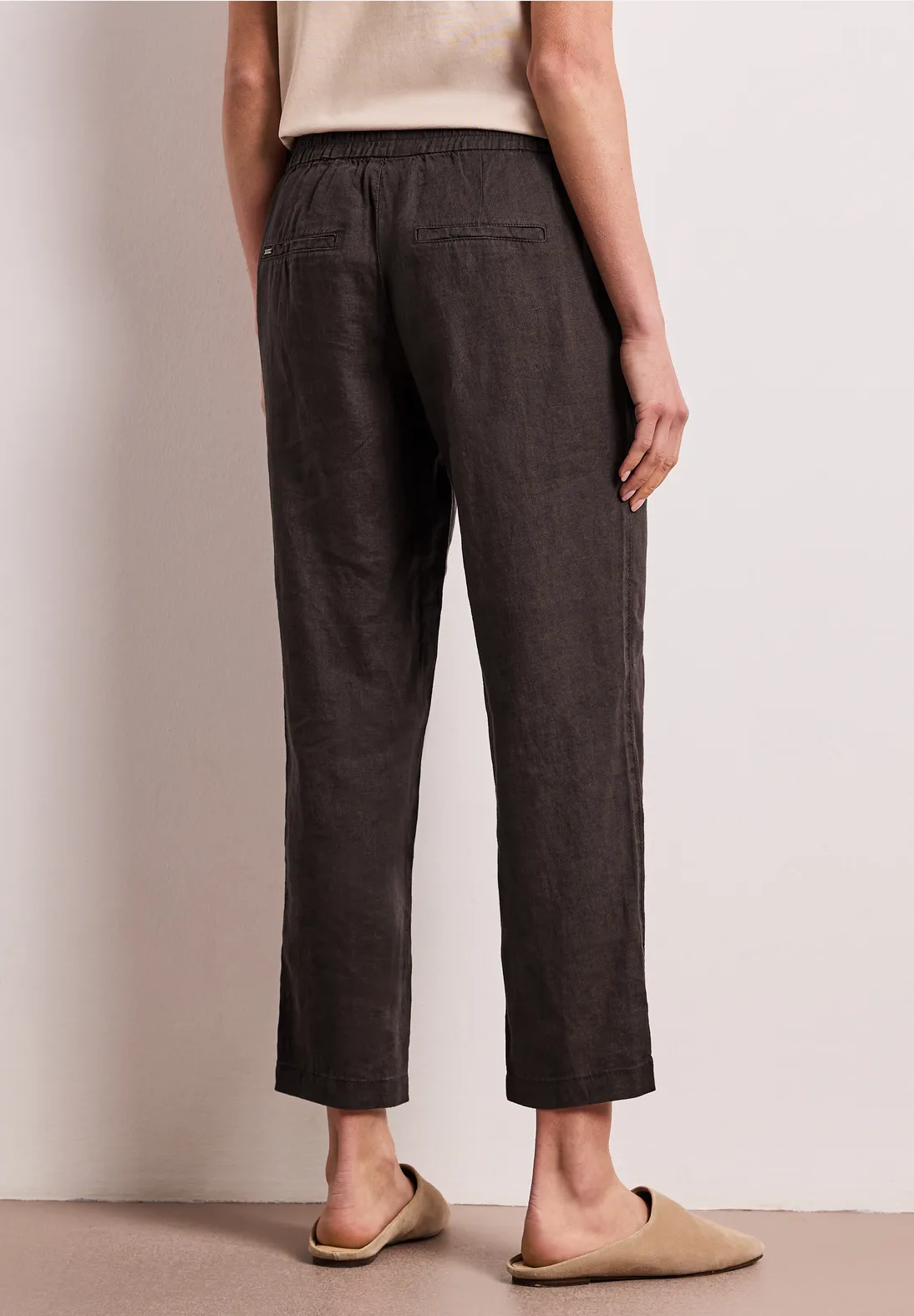 Street One Linen Pants - Espresso Brown