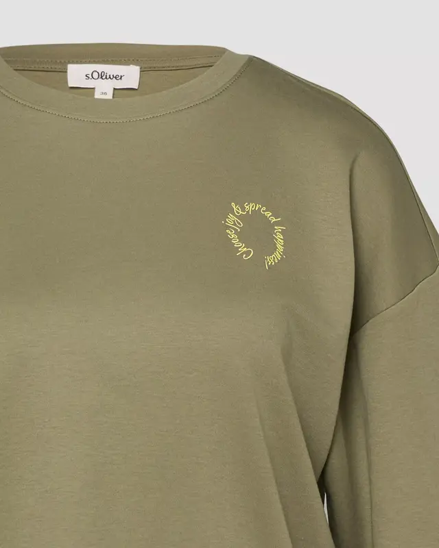 S. Oliver Relaxed Fit T-Shirt, Backprint - Olive Green
