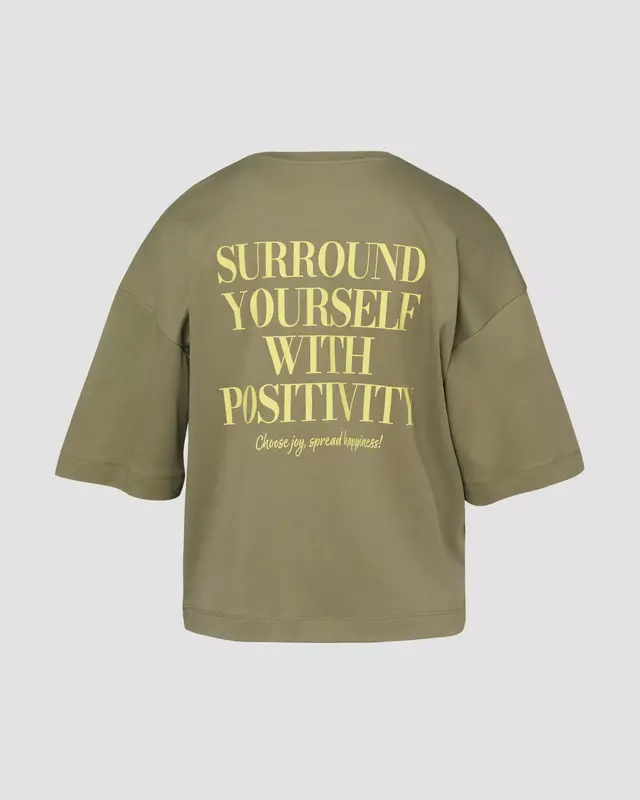 S. Oliver Relaxed Fit T-Shirt, Backprint - Olive Green