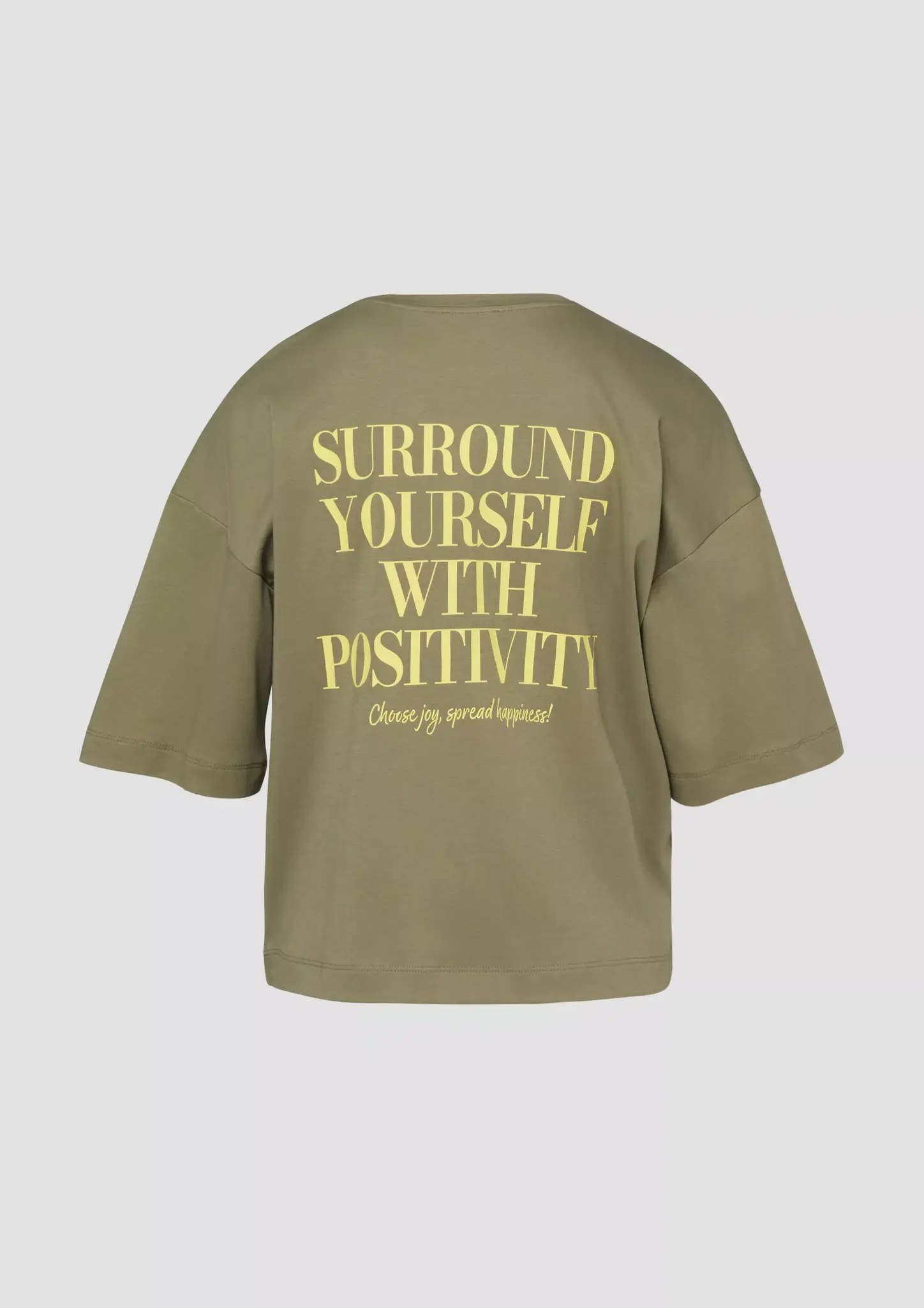 S. Oliver Relaxed Fit T-Shirt, Backprint - Olive Green