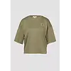 Relaxed Fit T-Shirt, Backprint - Olive Green