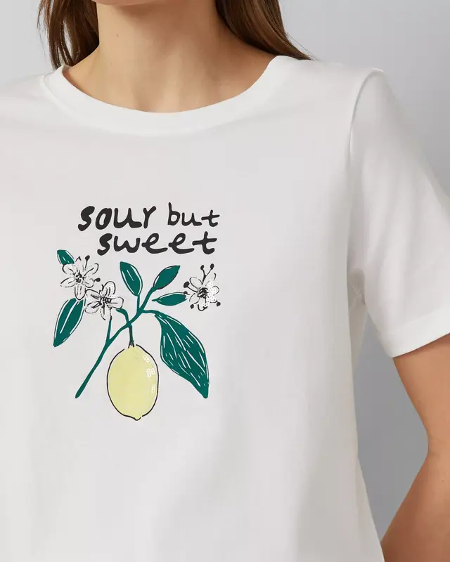 S. Oliver T-Shirt with Sequins - White