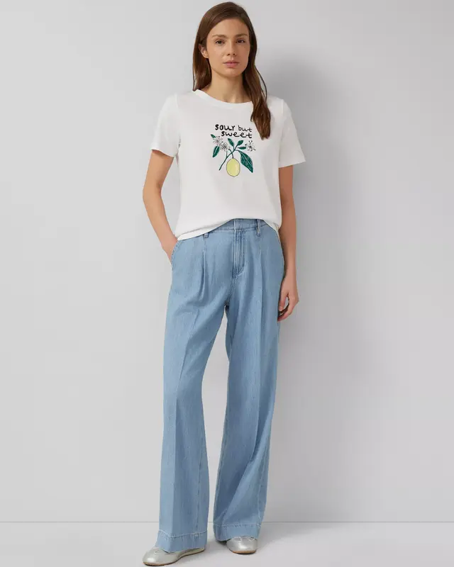 S. Oliver T-Shirt met Pailletten - White