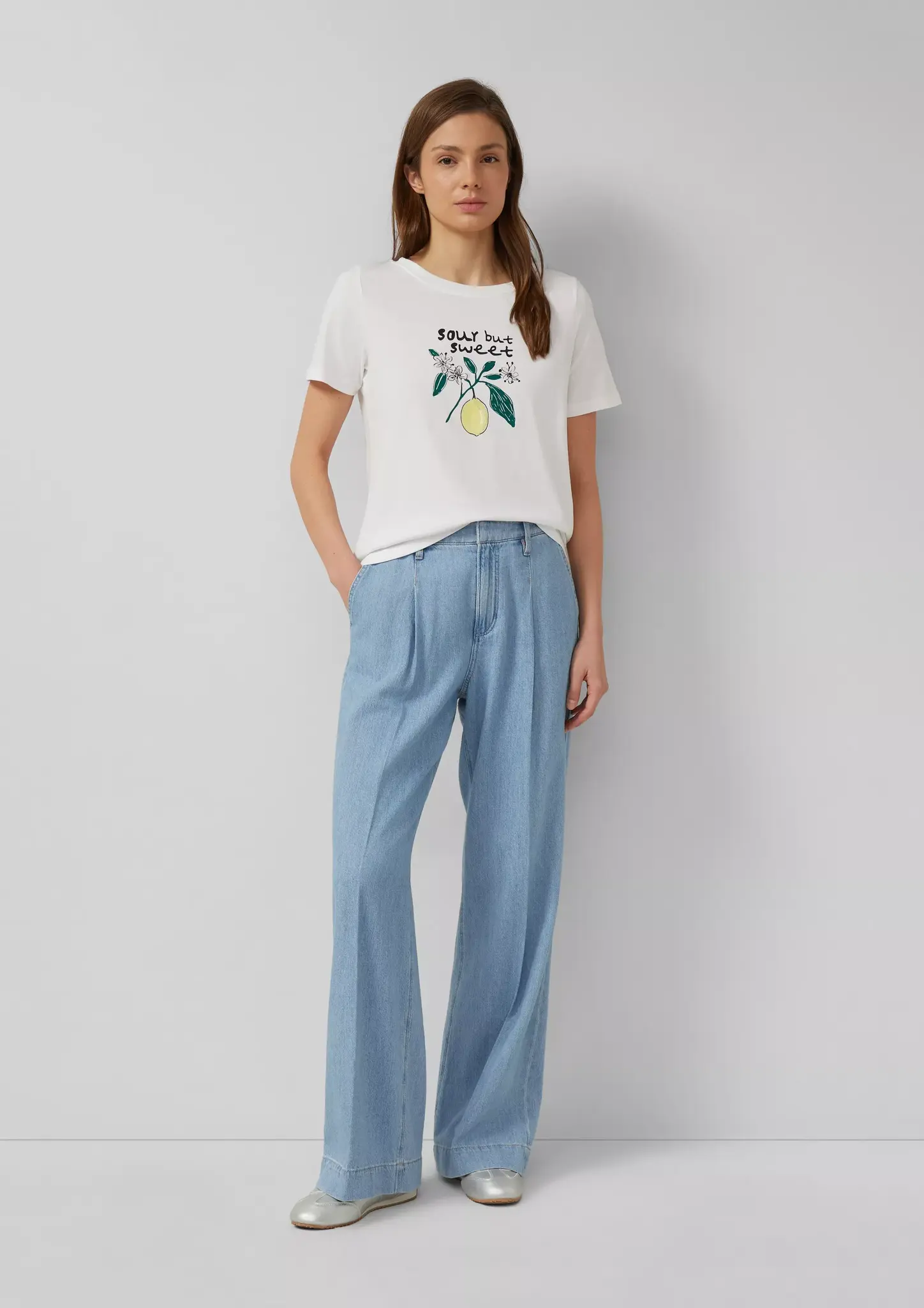S. Oliver T-Shirt met Pailletten - White