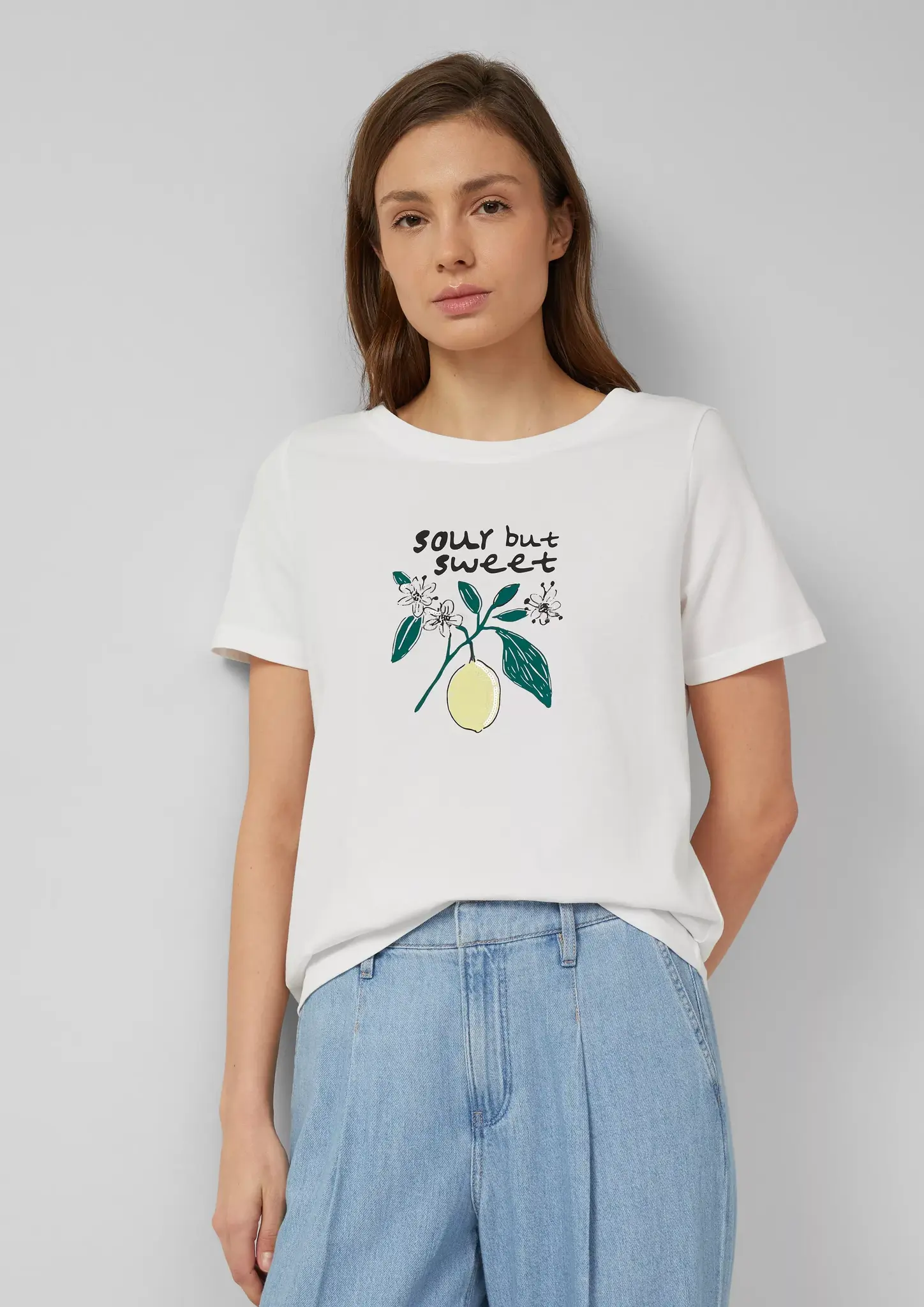 S. Oliver T-Shirt met Pailletten - White