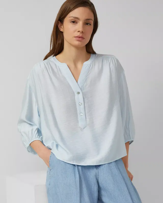 S. Oliver Short Blouse - Light Blue
