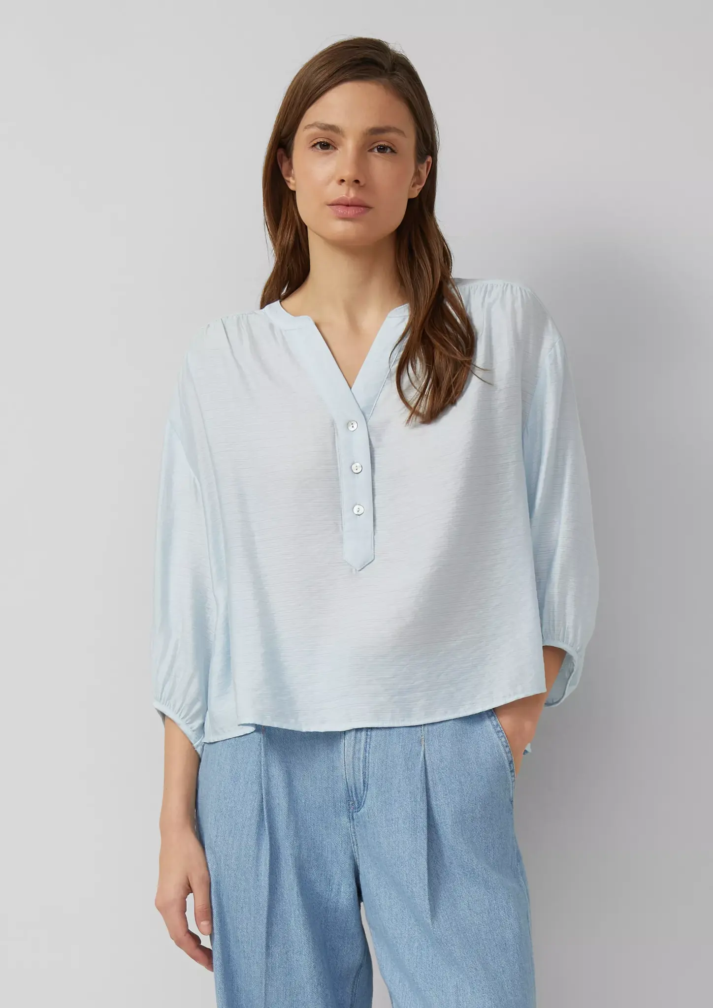 S. Oliver Korte Blouse - Light Blue