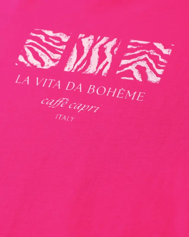 Street One Shirt with Frontprint - Magenta Dream