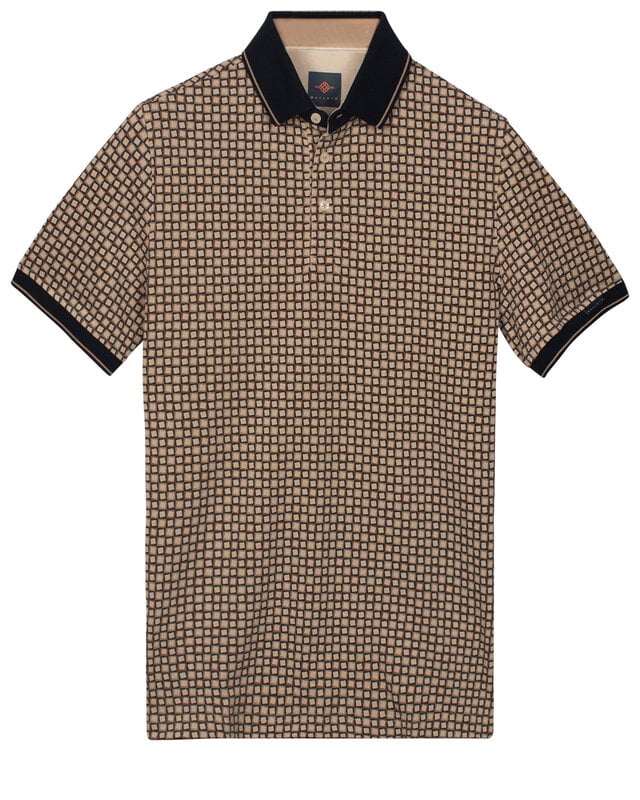 Baileys Poloshirt Squares - Sand