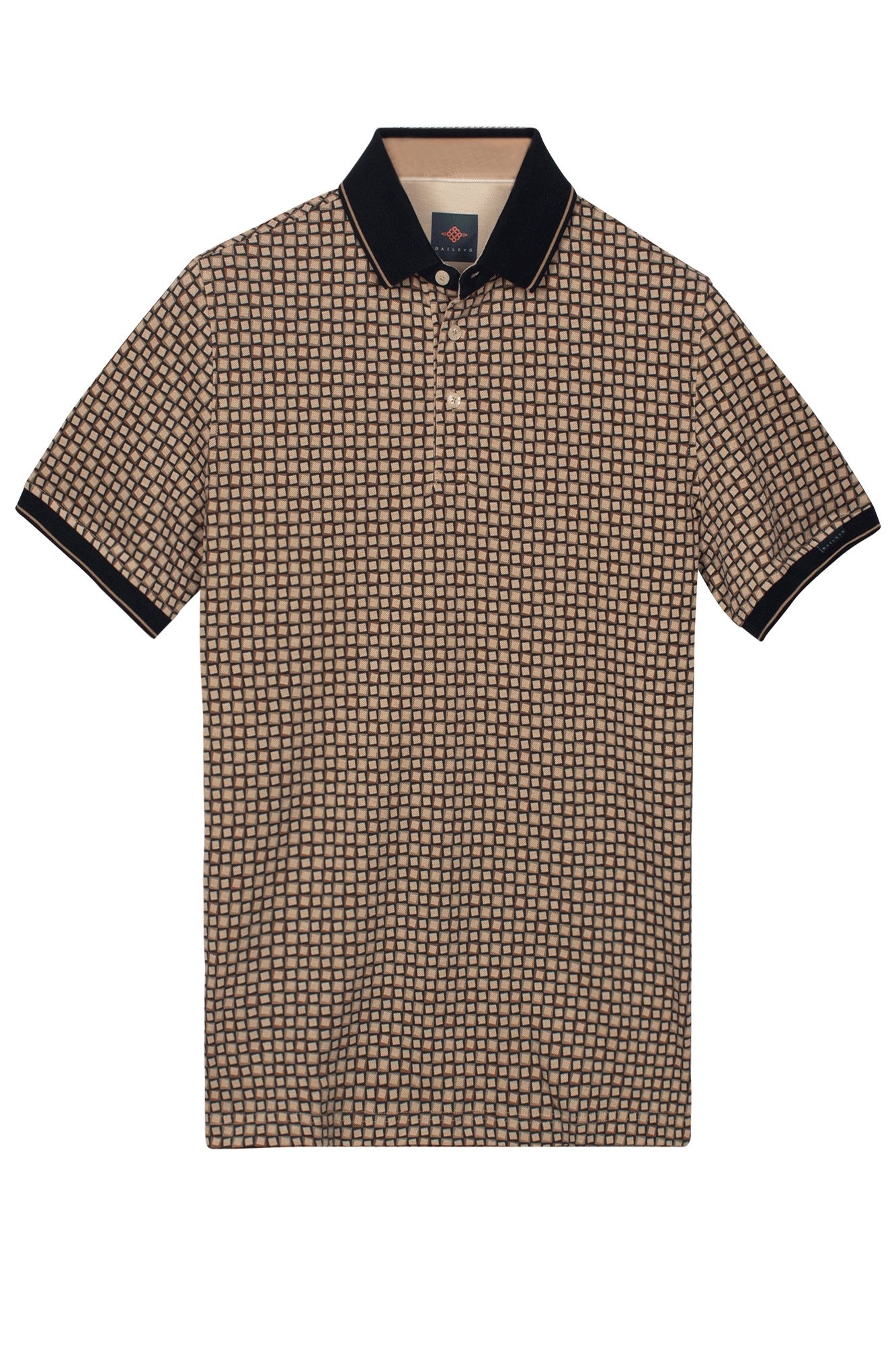 Baileys Poloshirt Squares - Sand