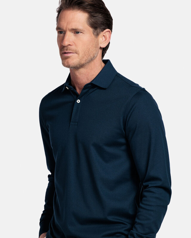 Baileys Longsleeve Polo - Dark Blue