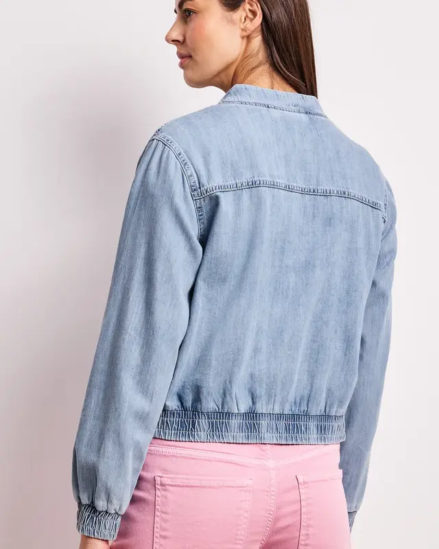 Street One Denim Look Blouson - Ultra Bleach Random Wash