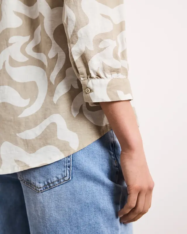 Street One Leinenmix Bluse - Timeless Beige