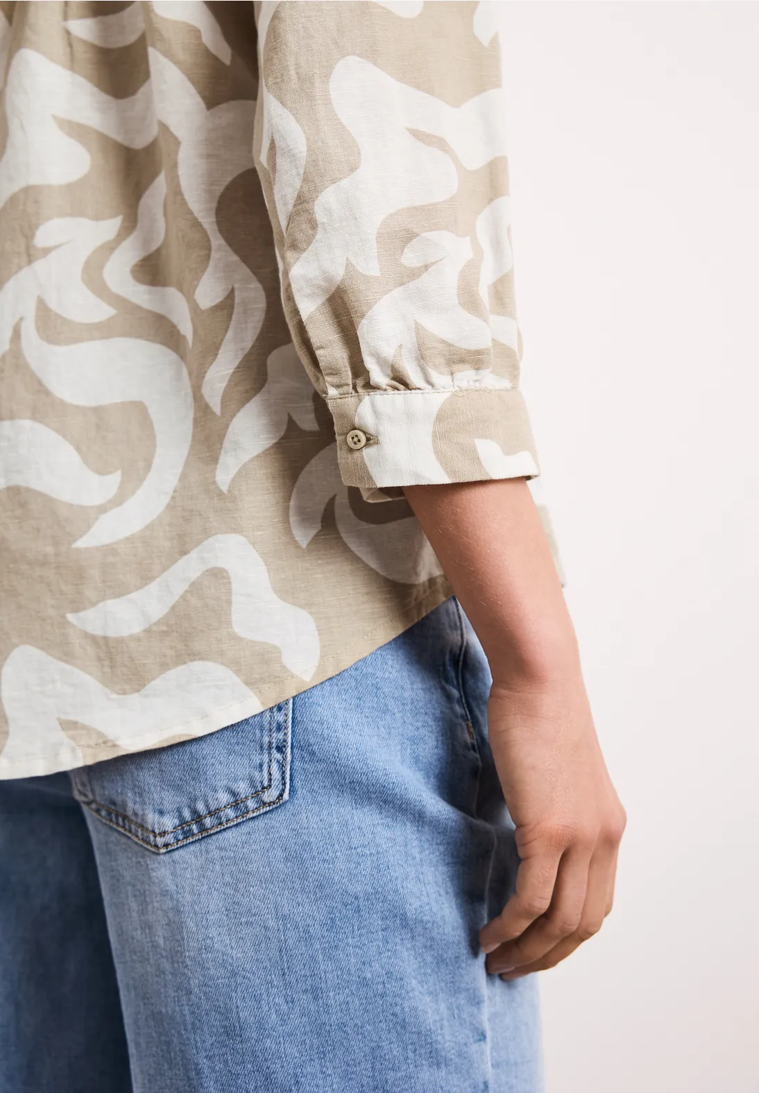 Street One Linnemix Blouse - Timeless Beige