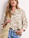 Street One Leinenmix Bluse - Timeless Beige
