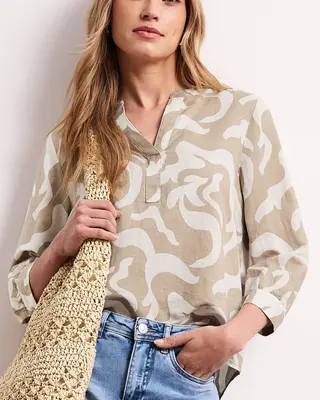 Street One Linnemix Blouse - Timeless Beige
