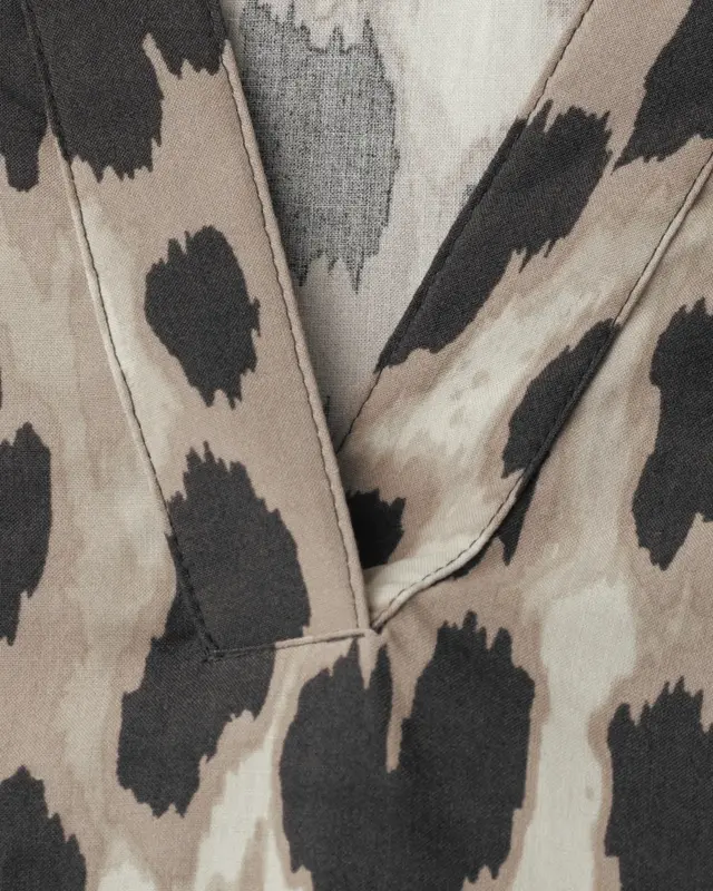 Street One Blouse with Animal Print - Timeless Beige
