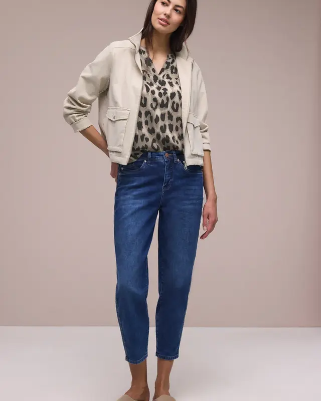 Street One Blouse met Dierenprint - Timeless Beige