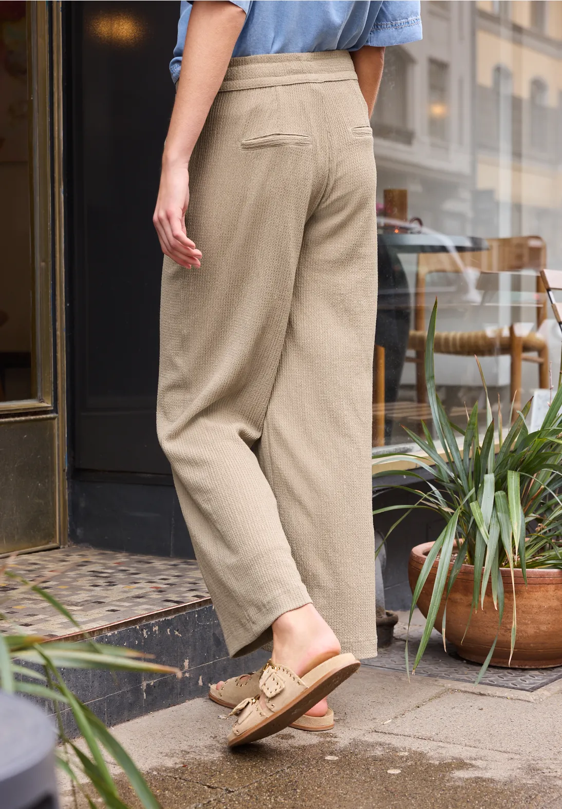 Street One Studio Wide Leg Pants - Silent Sand