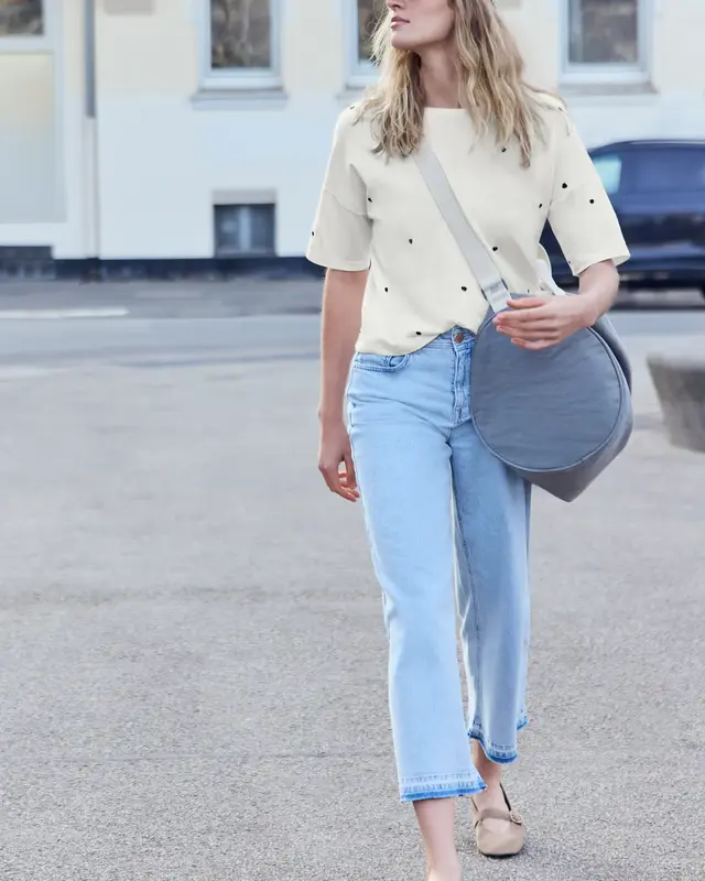 Street One Studio Shirt Hartjes Print - Off White