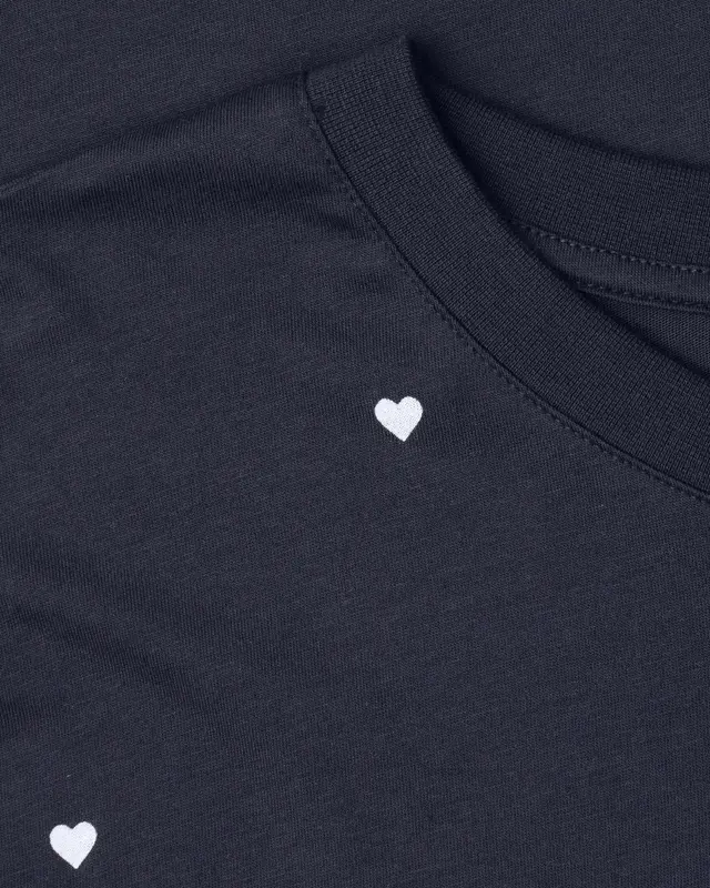 Street One Studio Shirt with Hearts - Midnight Muse