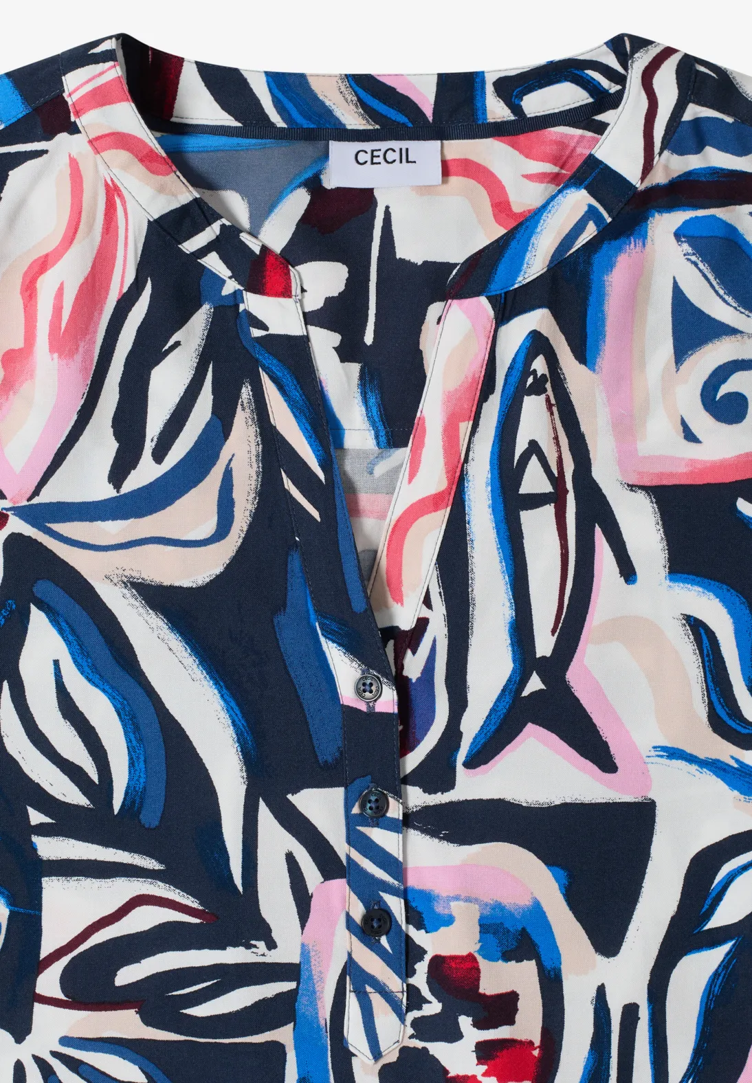 Cecil Print Bluse - Universal Blue