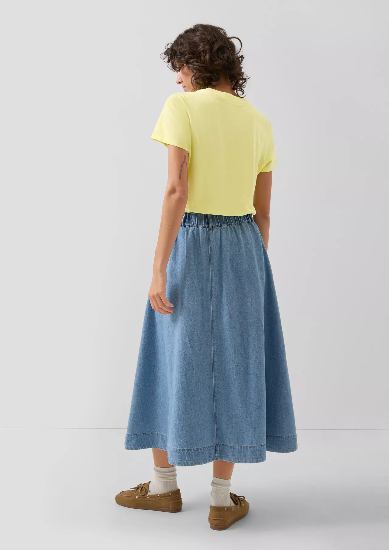 S. Oliver Leinenmix T-Shirt - Light Yellow