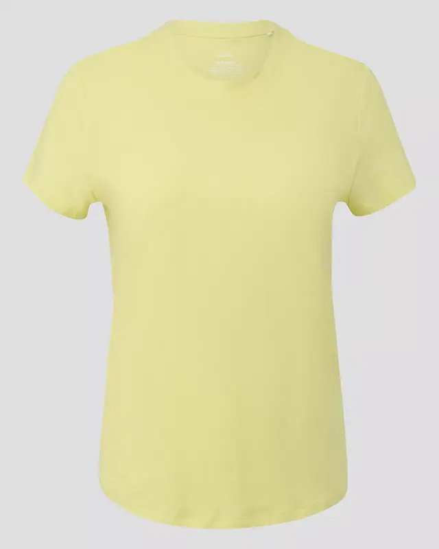 S. Oliver Linnenmix T-Shirt - Light Yellow