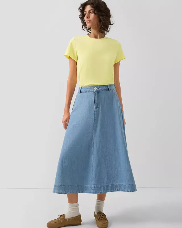 S. Oliver Leinenmix T-Shirt - Light Yellow