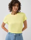 S. Oliver Leinenmix T-Shirt - Light Yellow
