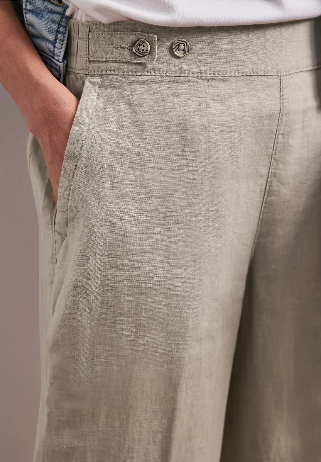 Street One Leinen Hose - Timeless Beige