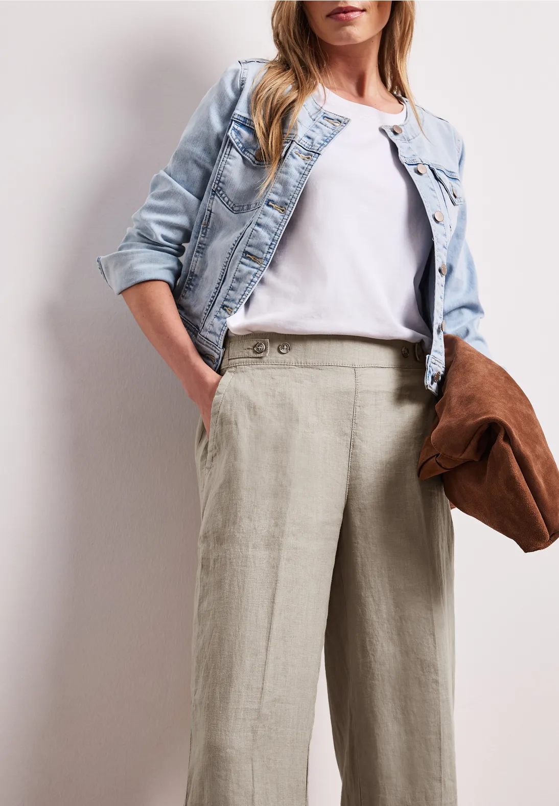 Street One Linen Pants - Timeless Beige