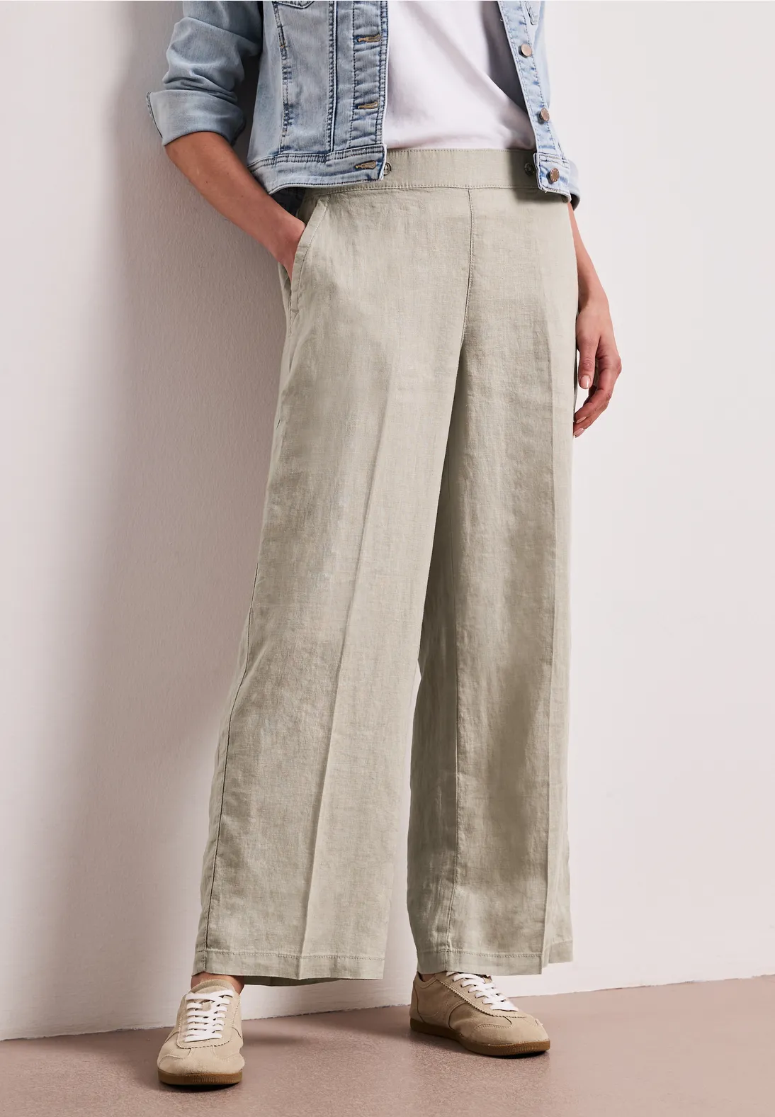 Street One Leinen Hose - Timeless Beige