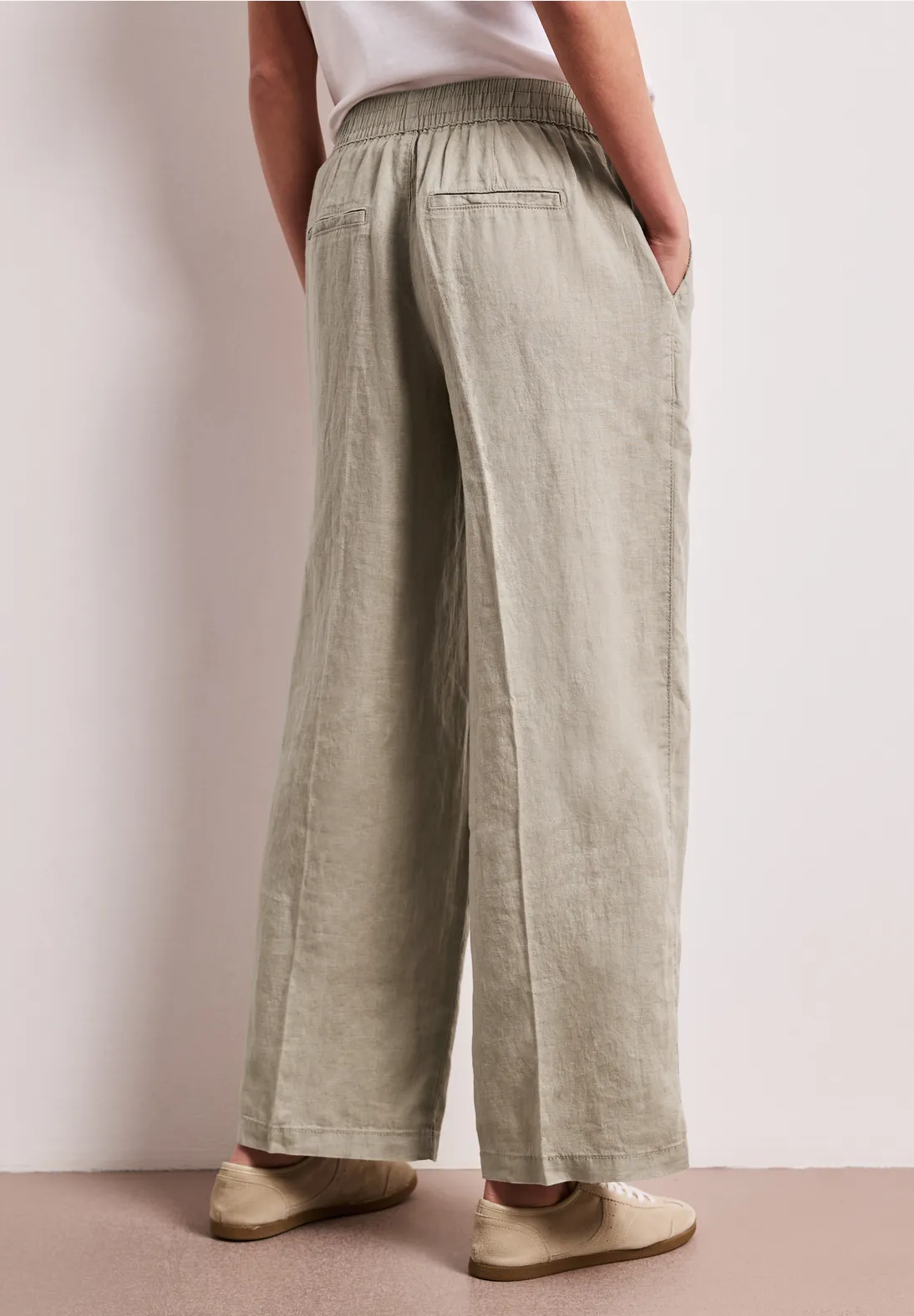 Street One Leinen Hose - Timeless Beige