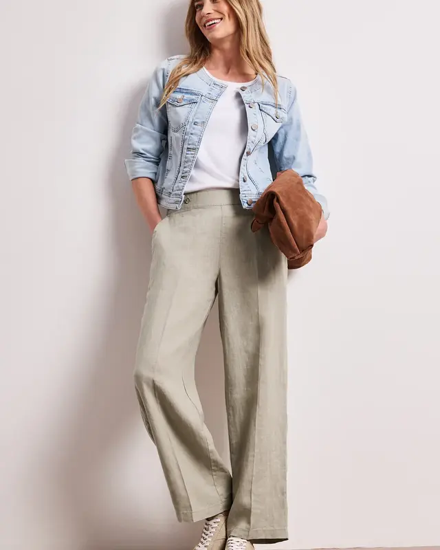 Street One Leinen Hose - Timeless Beige
