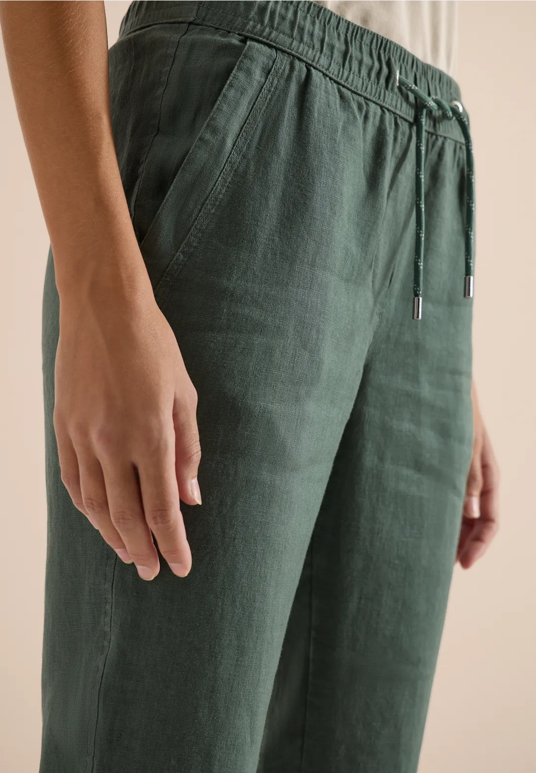Cecil Leinen Hose Tracey - Just Khaki
