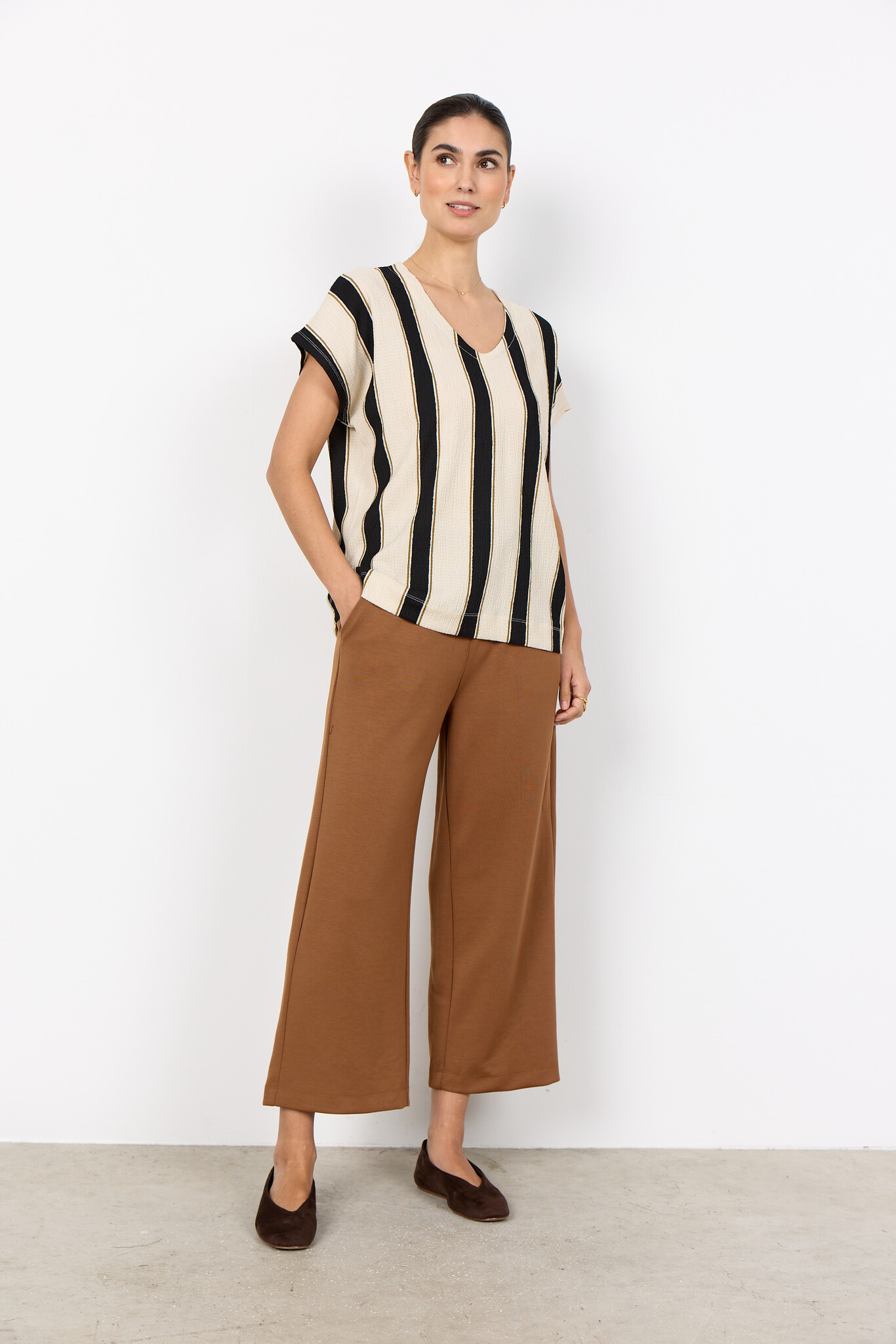 Soyaconcept T-Shirt Finja 1 - Cream Combi