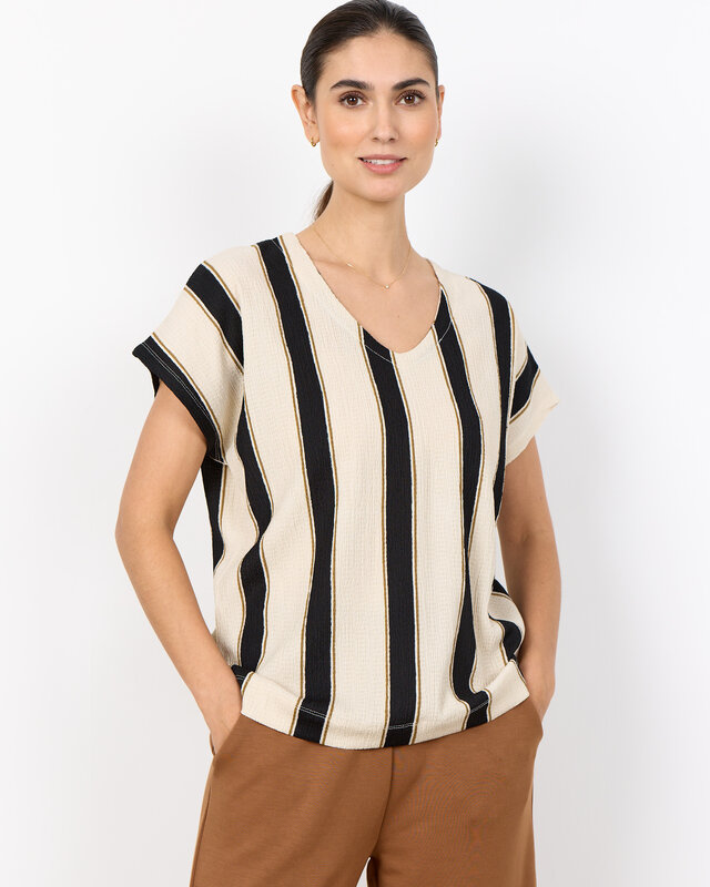 Soyaconcept T-Shirt Finja 1 - Cream Combi