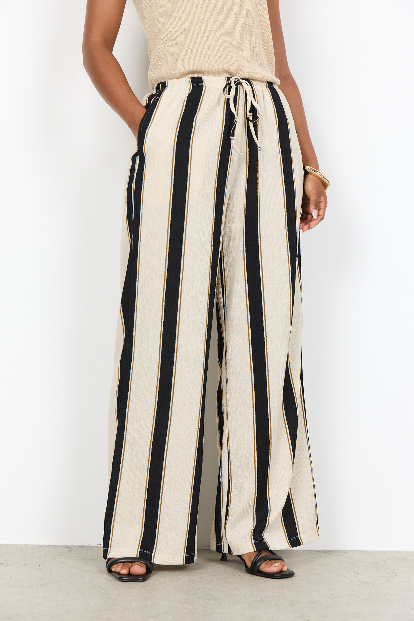 Soyaconcept Broek Finja 2 - Cream Combi