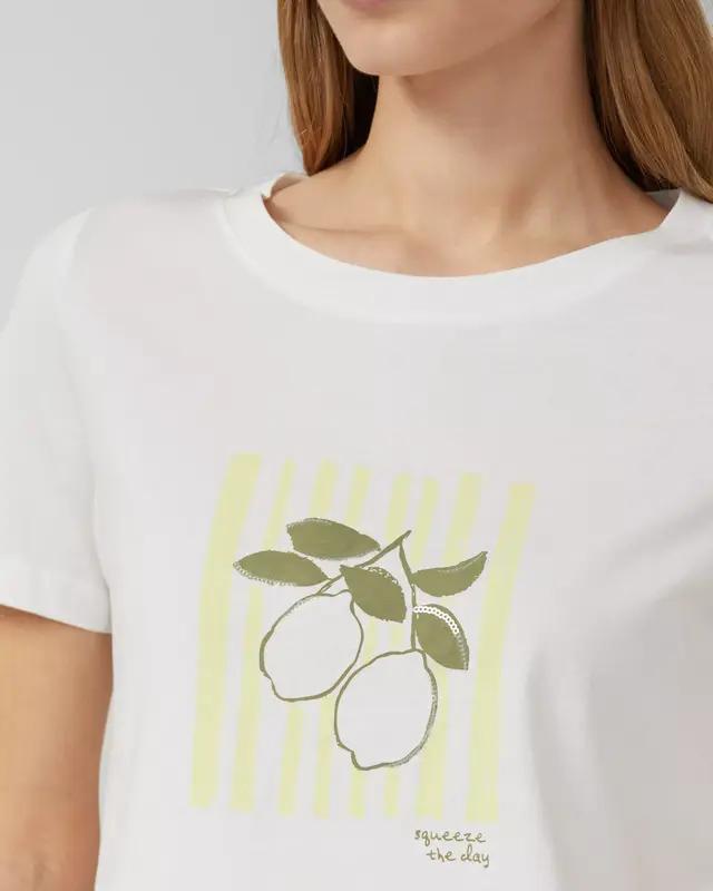 S. Oliver T-Shirt met Pailletten - White
