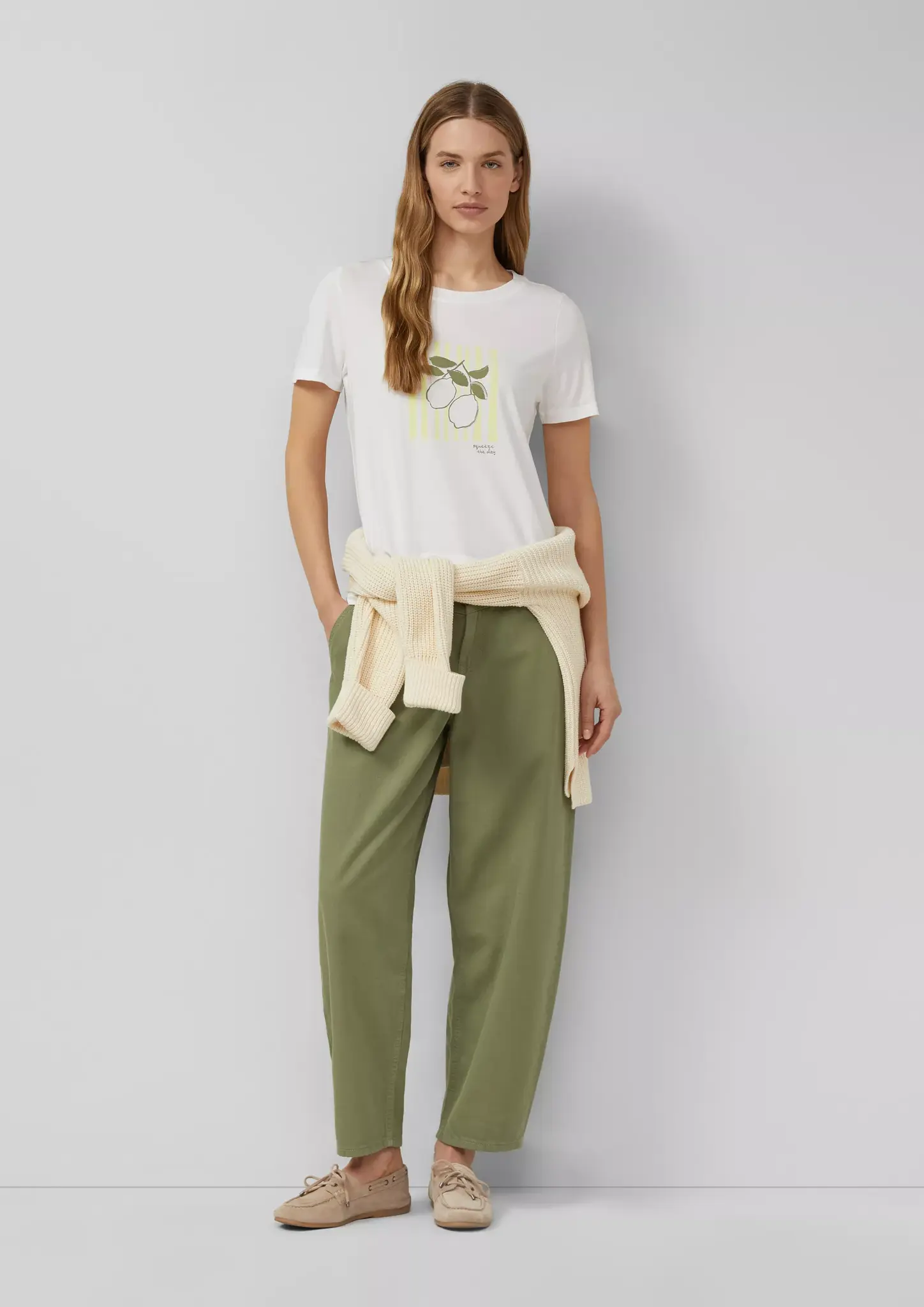 S. Oliver T-Shirt met Pailletten - White
