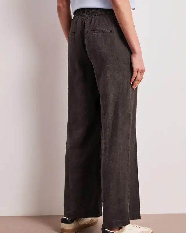 Street One Linen Pants - Espresso Brown