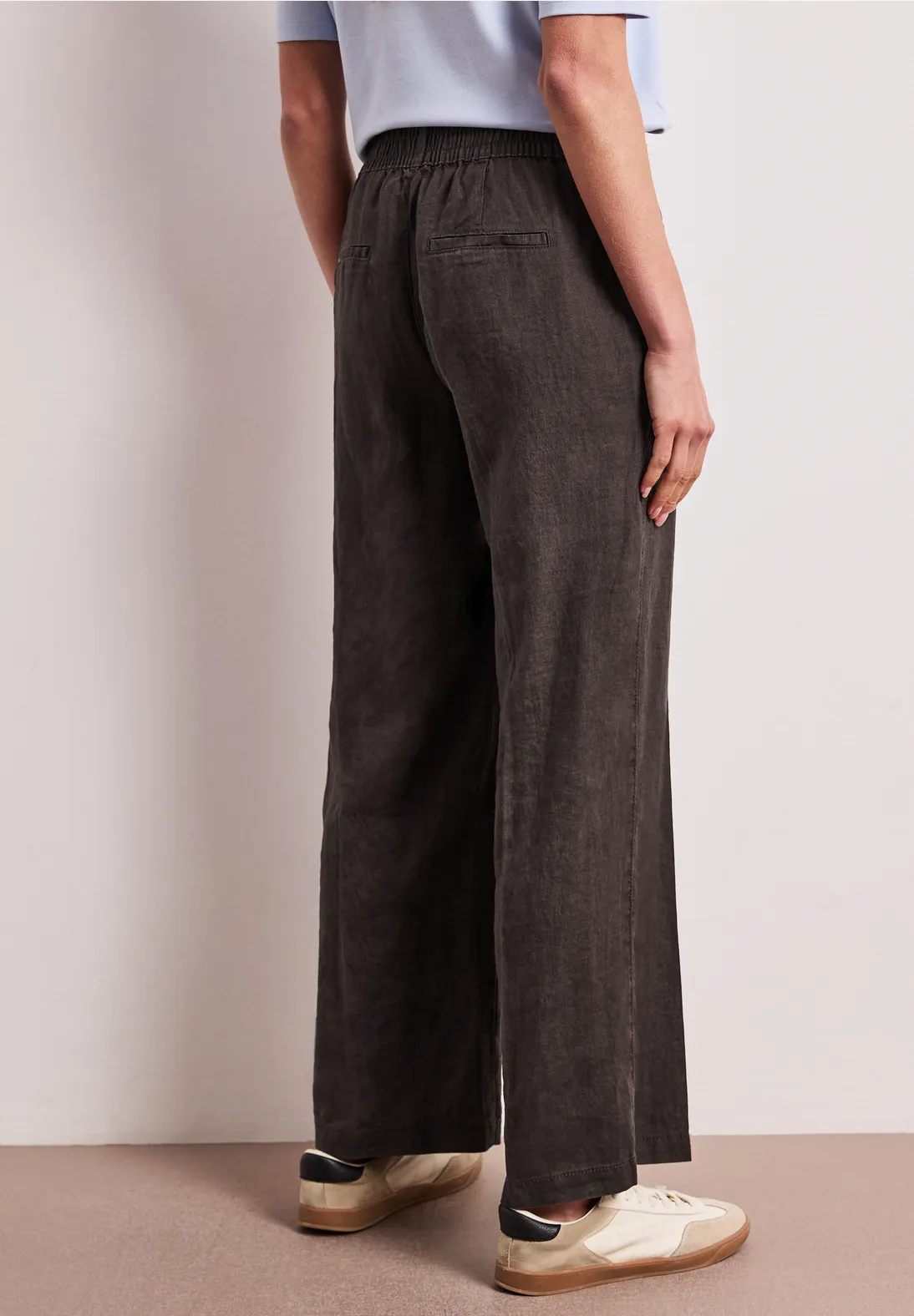 Street One Linen Pants - Espresso Brown