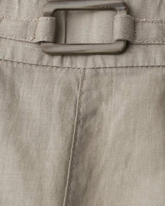Street One Linnen Broek met Gesp - Timeless Beige