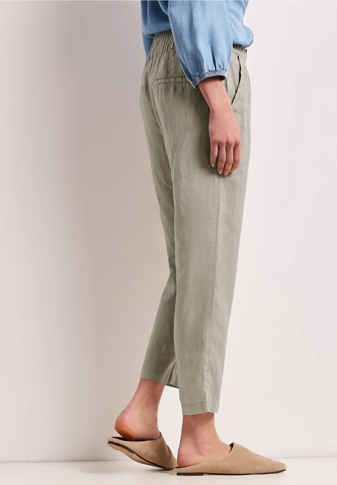 Street One Leinen Hose - Timeless Beige