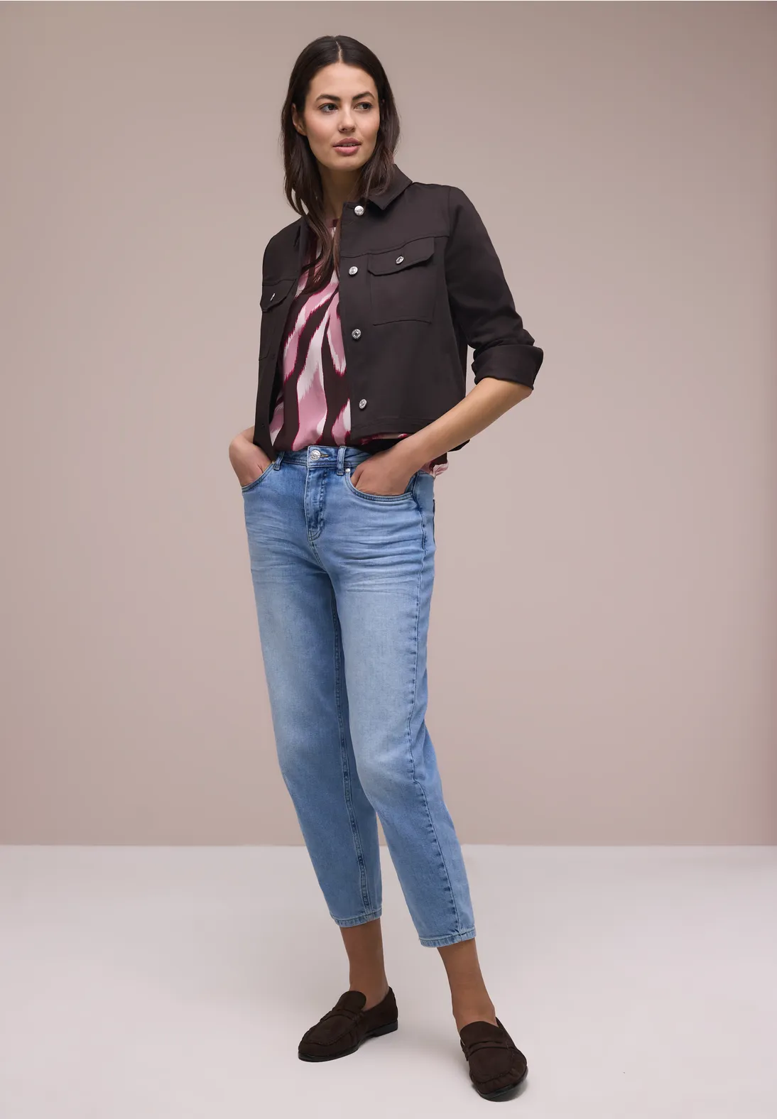 Street One Print Bluse - Clouded Blush