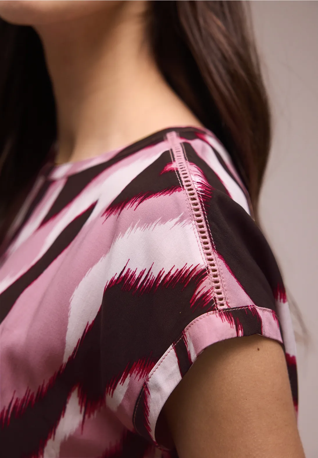 Street One Print Blouse - Clouded Blush